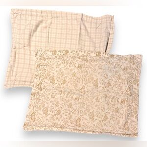 Martha Stewart Cream and Tan Pillow Set